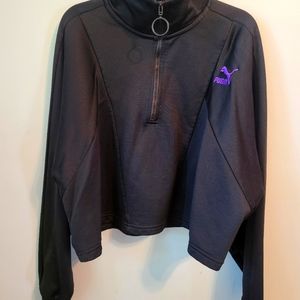 Puma cropped quarter zip